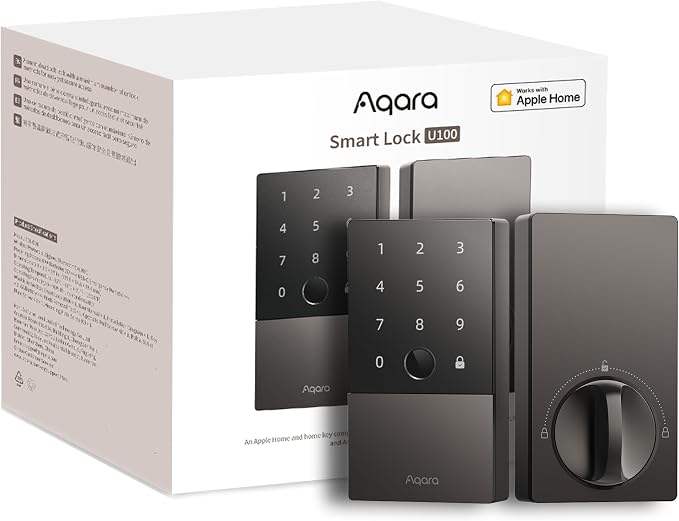 Smart Lock U100, Fingerprint Keyless Entry Door Lock with Apple Home Key, Touchscreen Keypad, Bluetooth Electronic Deadbolt, IP65 Weatherproof, Supports Apple HomeKit, Alexa, Google, IFTTT