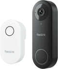 Video Doorbell WiFi 2K Wired Camera, 4:3 Wide View Outdoor Camera | No Subscription Local Storage, AI Detection, 5G&2.4G WiFi, Two-Way Talk, Front Door Home Security, Customized Reolink Chime