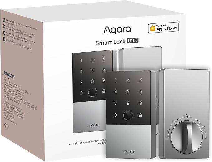 Smart Lock U100, Fingerprint Keyless Entry Door Lock with Apple Home Key, Touchscreen Keypad, Bluetooth Electronic Deadbolt, IP65 Weatherproof, Supports Apple HomeKit, Alexa, Google, IFTTT