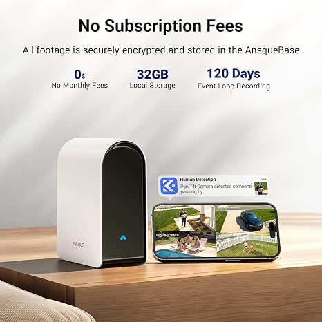 Security Cameras Wireless Outdoor Home System, 2 Camera Kit, No Subscription Fees, Solar Powered, Local Storage, 365-Day Battery Life, 360°PTZ Surveillance, Auto Tracking, 2K Color Night Vision